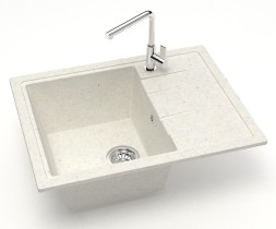 Кухонная мойка AZARIO Vision 750x505x218 искусственный мрамор, цвет Хлопок (CS00079703)