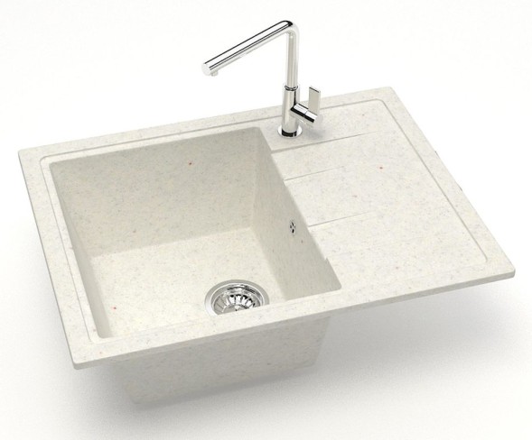 Кухонная мойка AZARIO Vision 750x505x218 искусственный мрамор, цвет Хлопок (CS00079703)