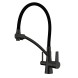 Смеситель для кухни 35к G4398-16 GAPPO гибкий излив, с вых. для питьевого фильтра, ЧЕРНЫЙ - G4398-16 