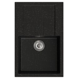 Мойка ML-GM31 КОМФОРТ с крылом, черная (308), 770*500*190мм - 00-00009496