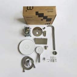 Душевая система 35к Milardo RORSB02M67 "Rora" лейка "Тропический душ" встраиваемая ХРОМ - RORSB02M67