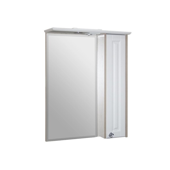 Зеркальный шкаф &amp;quot;ВЕРСАЛЬ-55&amp;quot; белое дерево правый с подсветкой(ПВХ) - НОВИНКА 