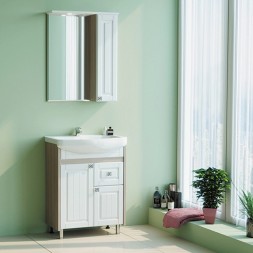 Зеркальный шкаф &amp;quot;ВЕРСАЛЬ-55&amp;quot; белое дерево правый с подсветкой(ПВХ) - НОВИНКА 