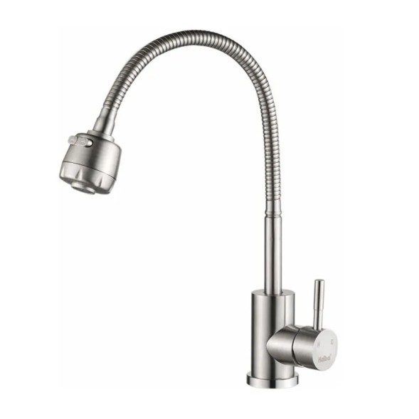 Смеситель для кухни 35к HB73304 HAIBA гибкий излив, б/отв боковая п/гайку НЕРЖ - HB73304 