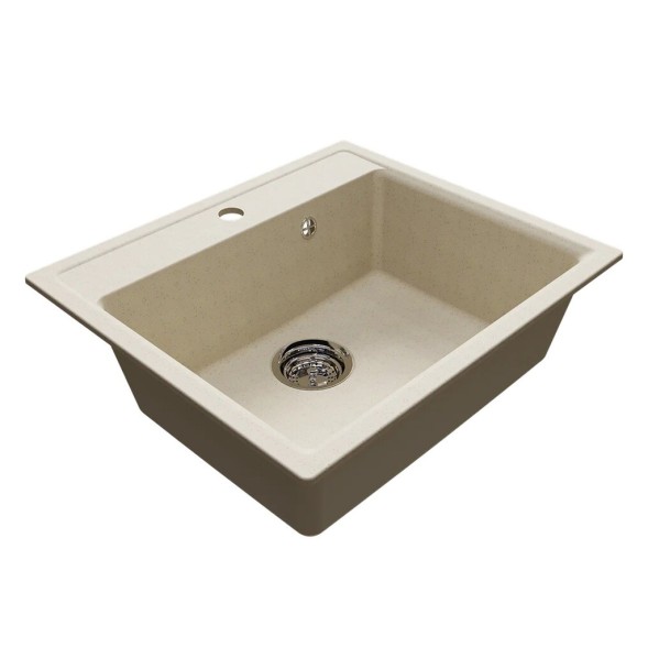 Мойкa ML-GMU04 УЛЬТРА прямоугольная, бежевый камень, 565*495 мм (глуб. чаши 175) - 00-001411 