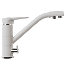 Смеситель для кухни 40к MIXLINE ML-GS05 (331) белый с вых. для питьевого фильтра - 00-00001900 