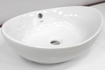 Раковина накладная на столешницу &amp;quot;Гамма-56*37&amp;quot; ш*г овал (Kirovit) -  