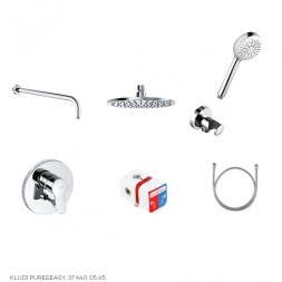 Душевая система Kludi Pure Easy 7 в 1, керамический картридж, хром (376400565)