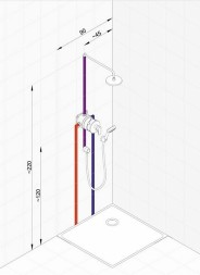 Душевая система Kludi Pure Easy 7 в 1, керамический картридж, хром (376400565)