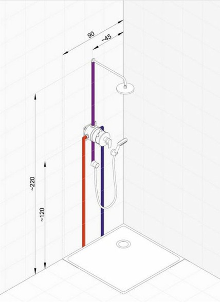 Душевая система Kludi Pure Easy 7 в 1, керамический картридж, хром (376400565)