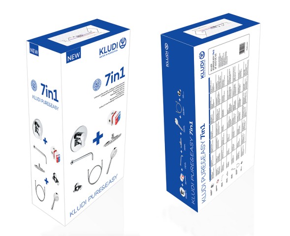 Душевая система Kludi Pure Easy 7 в 1, керамический картридж, хром (376400565)