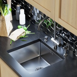 Мойка подст.монтаж 45х42 (3,0) вып 3 1/2 MIXLINE PRO 20см с сифоном (сатин) - 548564