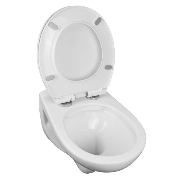 Сет LORANTO Инсталляция + Подвесной безободковый унитаз Fredo с сиденьем микролифт (4501+CS-WH8005)