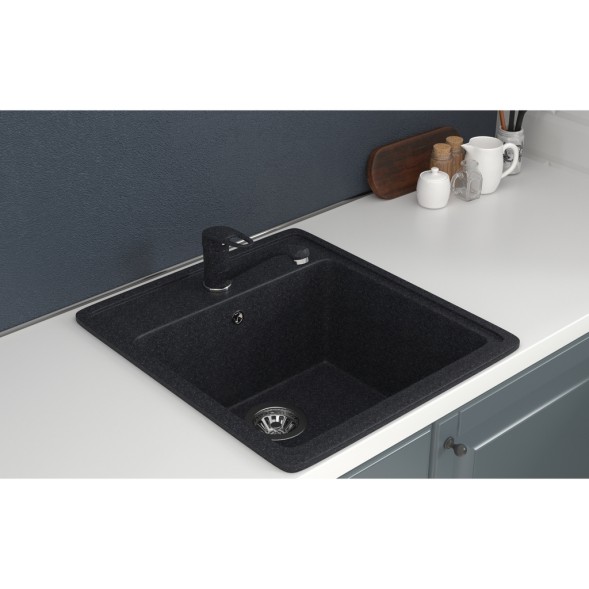 Мойка ML-GMS10 СТАНДАРТ прямоугольная, черный (308), 460*505*190мм - 00-00002363 