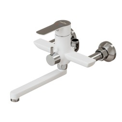 Душевая система 35к MIXLINE ML2415 излив лейка 3 позиции +лейка "Тропический душ" ХРОМ/БЕЛЫЙ - ML2415