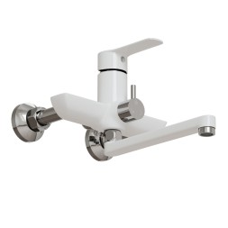 Душевая система 35к MIXLINE ML2415 излив лейка 3 позиции +лейка "Тропический душ" ХРОМ/БЕЛЫЙ - ML2415