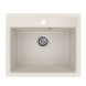 Мойкa ML-GMU04 УЛЬТРА прямоугольная, белый камень, 565*495 мм (глуб. чаши 175) - 00-001410 
