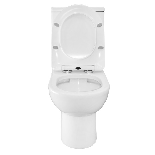 Унитаз-компакт AZARIO Ambra 645x370x815 напольный, безободковый, в комплекте сиденьем микролифт (AZ-848)