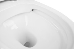 Унитаз-моноблок AZARIO Sente 375х665x785 напольный, безободковый, горизонтальный слив, сиденье дюропласт микролифт (AZ-8614)