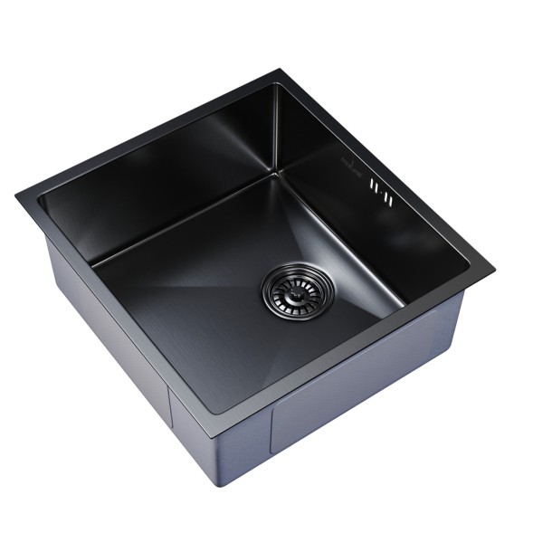 Мойка подст.монтаж 45х42 (3,0) вып 3 1/2  MIXLINE PRO 20см с сифоном (черный графит) - 548565 
