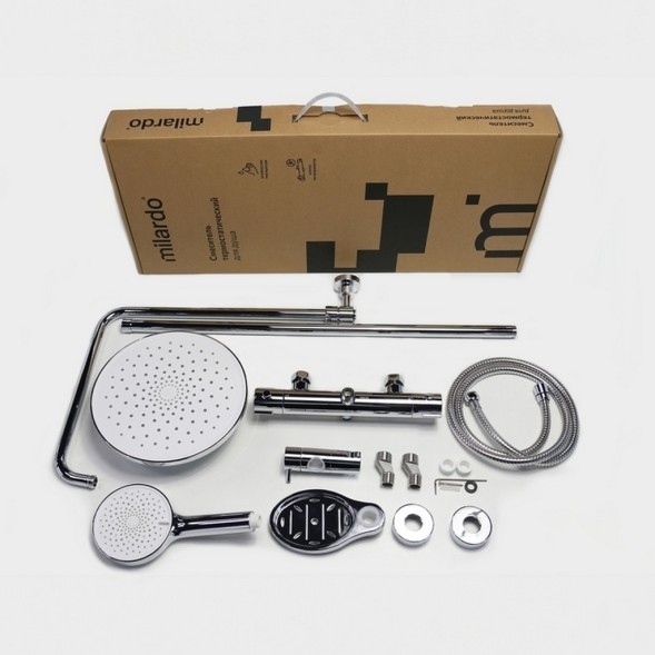 Душевая система термостат Milardo ILSSBTHM89 &amp;quot;Ideal Spa&amp;quot; лейка &amp;quot;Тропический душ&amp;quot; ХРОМ - ILSSBTHM89 