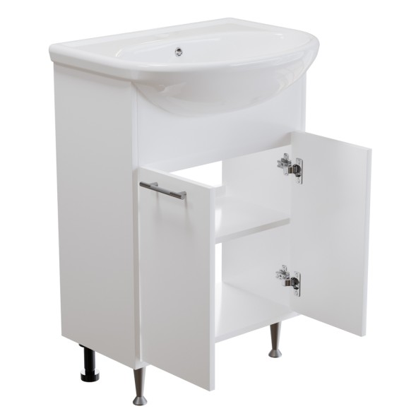 Тумба д/ванной &amp;quot;АлАн-60&amp;quot; белый 2 створки  под раковину Уют-60 (Rosa) (ЛДСП) - НОВИНКА 