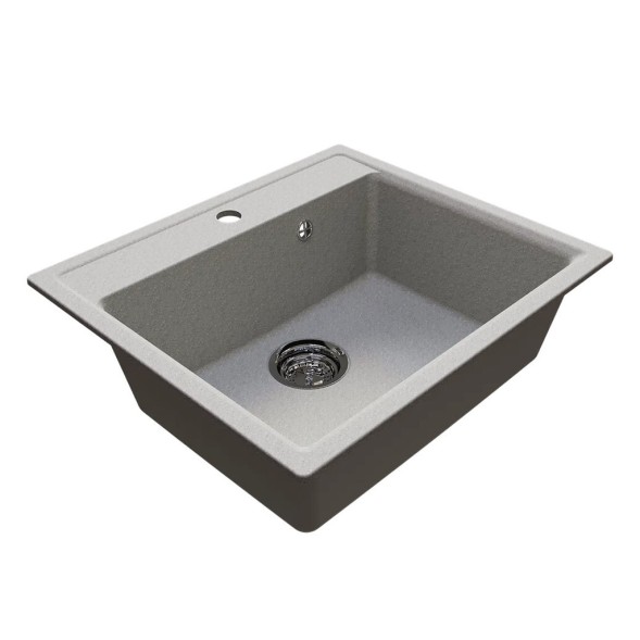 Мойкa ML-GMU04 УЛЬТРА прямоугольная, серый камень, 565*495 мм (глуб. чаши 175) - 00-001412 