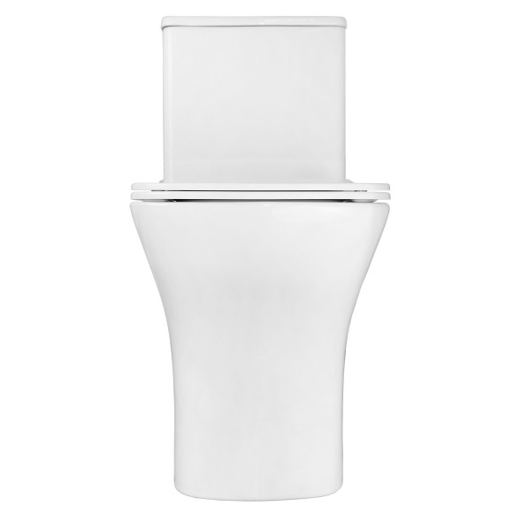 Унитаз-моноблок Azario Lodi 350х665х750 напольный, безободковый, горизонтальный слив, сиденье дюропласт микролифт (AZ-8617)