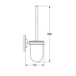 Ёрш для унитаза Grohe Essentials стекло, хром (40374001)