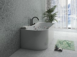 Ванна акриловая Azario BRADFORD 1800х800х580 пристенная, в комплекте с сифоном и металлической рамой (BRA18080)