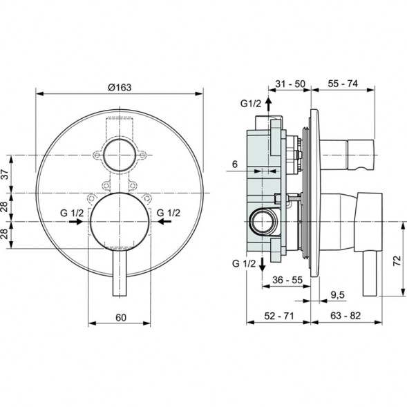 Душевой комплект Ideal Standard Cerafine 6 в 1, хром (BD192AA)