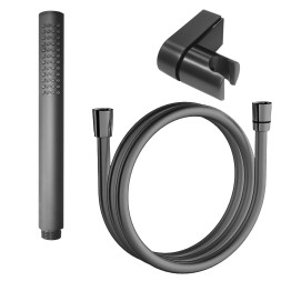 Душевой набор Azario: душевая лейка + держатель для лейки + ПВХ шланг для душа 1,2м, графит (CS00088965)