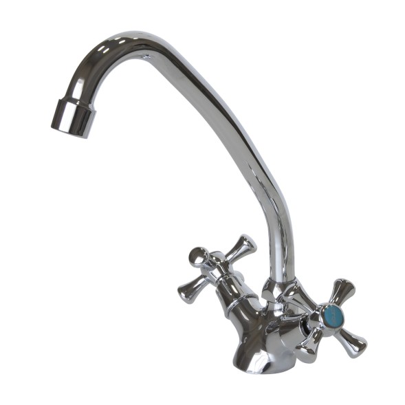 Смеситель для кухни 1/2 кер CN4242 CRON высокий пов. излив, ХРОМ - CN4242 