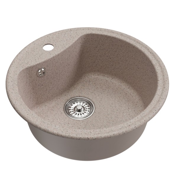 Мойкa ML-GM09 КОМФОРТ круглая, песочная (302), 510 мм (глуб. чаши 190) - 00-00009276 