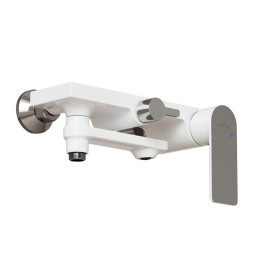 Душевая система 35к MIXLINE ML33-06"City White"излив лейка 3 поз. +лейка"Тропический душ" БЕЛЫЙ/ХРОМ - ML33-06