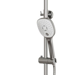 Душевая система 35к MIXLINE ML33-06"City White"излив лейка 3 поз. +лейка"Тропический душ" БЕЛЫЙ/ХРОМ - ML33-06