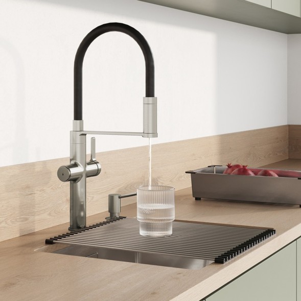 Смеситель для кухни 30к IDDIS IKNBNFFi05 &amp;quot;Ikon&amp;quot; с вых для пит. фильтра выс.гибкий излив САТИН - IKNBNFFi05 