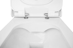 Унитаз подвесной Seramiksan Ocean plus 360х520х350 безободковый, с тонким сиденьем микролифт, белый (Ocean plus)