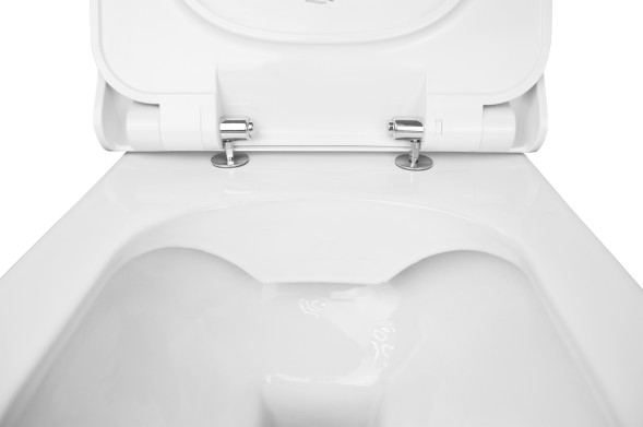 Унитаз подвесной Seramiksan Ocean plus 360х520х350 безободковый, с тонким сиденьем микролифт, белый (Ocean plus)