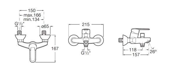 Смеситель для ванны-душа Roca Victoria, без аксессуаров, хром (7.5A02.2.5C0.M)
