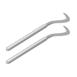 Комплект плоских кронштейнов с дюбелями 7,2*170мм, серебристые (2шт) ROYAL THERMO - RT06-02 