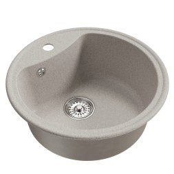 Мойкa ML-GM09 КОМФОРТ круглая, серая (310), 510 мм (глуб. чаши 190) - 00-00009280 