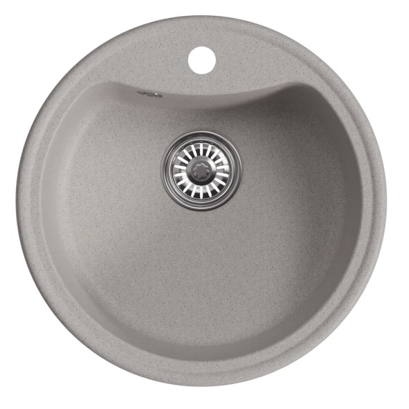 Мойкa ML-GM09 КОМФОРТ круглая, серая (310), 510 мм (глуб. чаши 190) - 00-00009280 