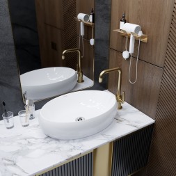 Раковина накладная на столешницу WAVE Comfort 600*400*150 ш*г*в без перелива,белый,овал - 552546