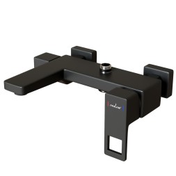 Душевая система 35к MIXLINE ML34-06 "Solo Black" излив лейка 3 поз.+лейка"Тропический душ" ЧЕРНЫЙ - ML34-06