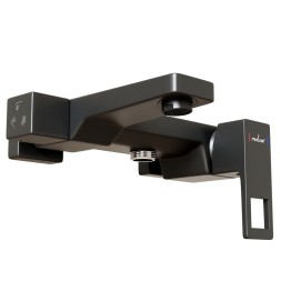 Душевая система 35к MIXLINE ML34-06 "Solo Black" излив лейка 3 поз.+лейка"Тропический душ" ЧЕРНЫЙ - ML34-06