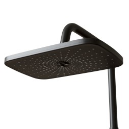 Душевая система 35к MIXLINE ML34-06 "Solo Black" излив лейка 3 поз.+лейка"Тропический душ" ЧЕРНЫЙ - ML34-06