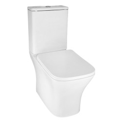 Унитаз-компакт Azario Kashmir 340х650х770 напольный, безободковый, в комплекте с быстросъемным сиденьем микролифт (AZ-9143S)