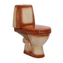 Унитаз-компакт &amp;quot;Премьер&amp;quot; коричневый (гориз, нижн, сид. полип., 2-кн.арм) (Rosa) - 4620008191164 