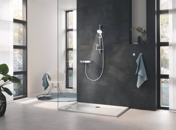 Душевой набор GROHE Rainshower SmartActive 130, 3 вида струй, белая луна (26576LS0)